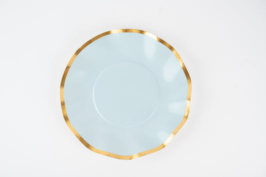 Scallop Luxe Dessert Plate – Blue Fog