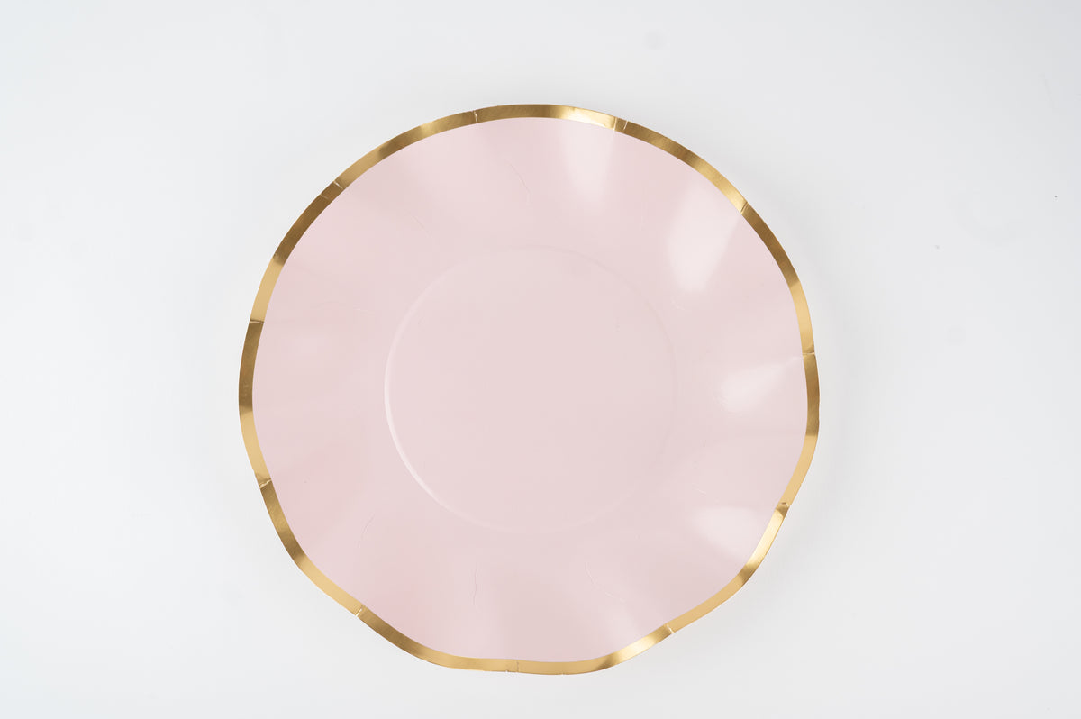 Scallop Luxe Dinner Plate – Blush Dream