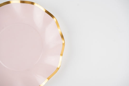 Scallop Luxe Dessert Plate – Blush Dream