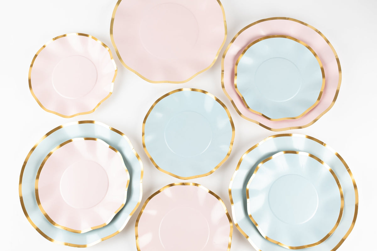 Scallop Luxe Dinner Plate – Blue Fog