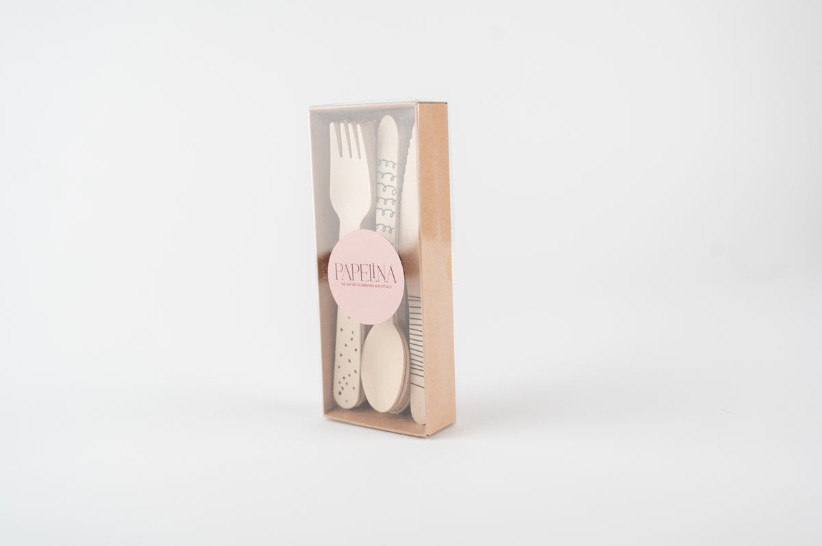Wooden Cutlery Set (x24)