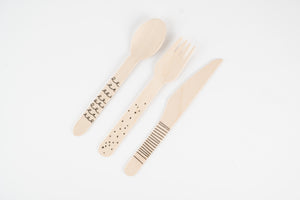Wooden Cutlery Set (x24)